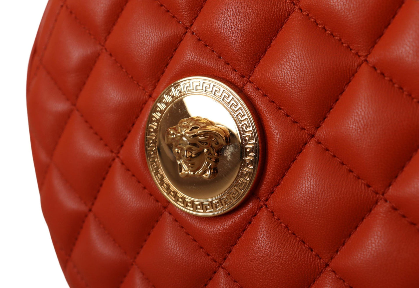 Елегантна кругла сумка Versace зі шкіри наппа через плече