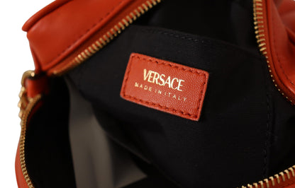 Елегантна кругла сумка Versace зі шкіри наппа через плече