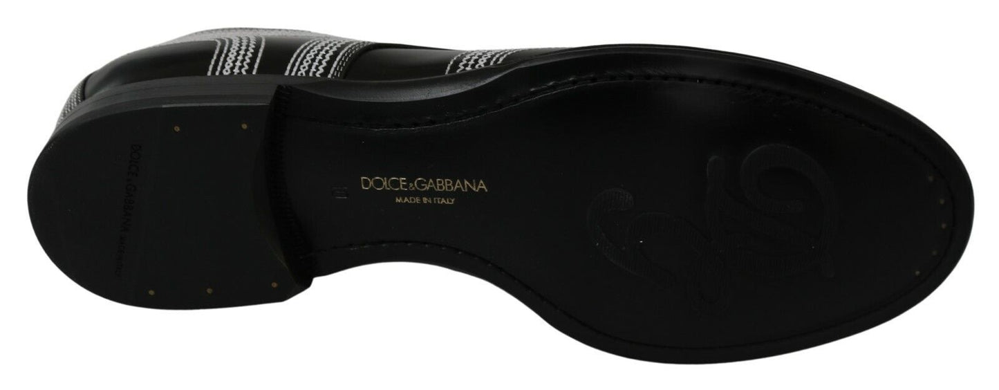 Елегантні чорно-білі туфлі дербі Dolce &amp; Gabbana