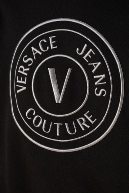Чорний бавовняний світшот з капюшоном Versace Jeans