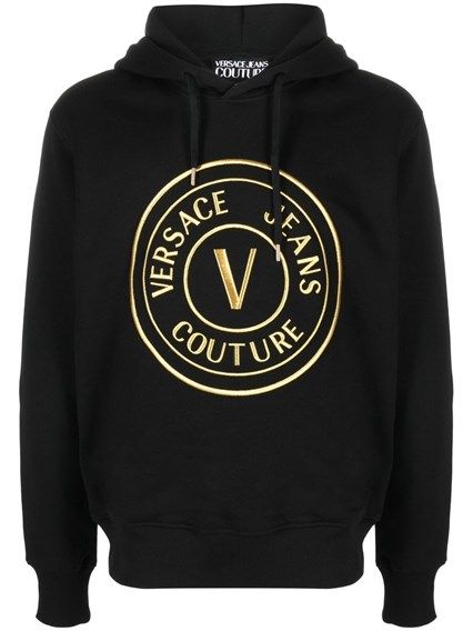 Чорний світшот Versace Jeans Chic з капюшоном