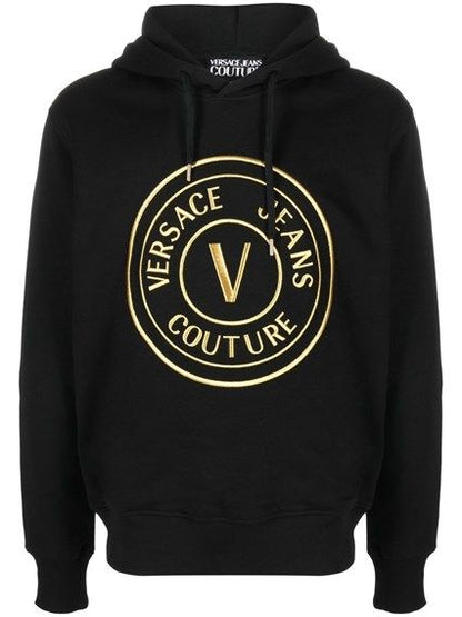 Чорний світшот Versace Jeans Chic з капюшоном