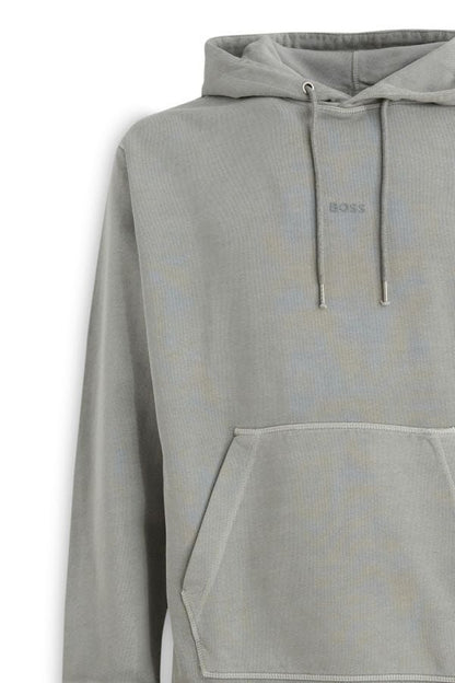 Елегантний сірий бавовняний світшот Hugo Boss з капюшоном