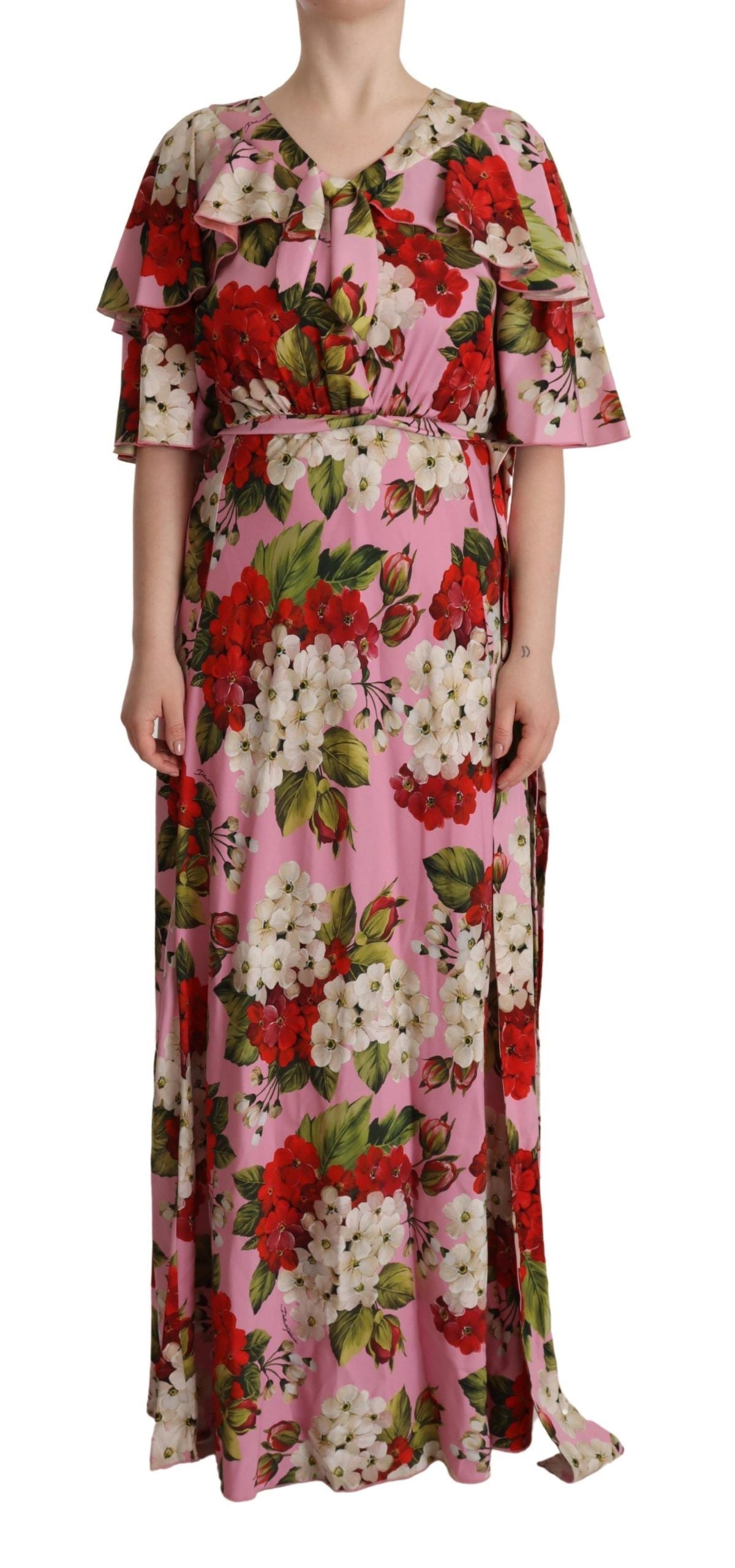 Чарівна шовкова сукня максі з квітковим принтом Dolce &amp; Gabbana