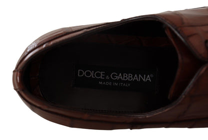 Елегантне парадне взуття Dolce &amp; Gabbana з екзотичної шкіри крокодила
