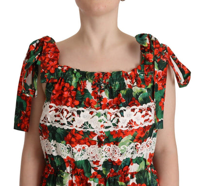 Багатобарвна квіткова максі-сукня Dolce &amp; Gabbana