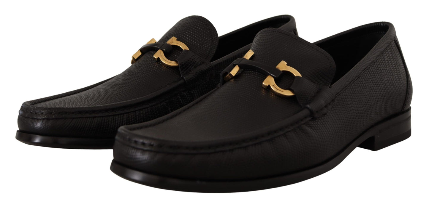 Елегантні чорні лофери з телячої шкіри Salvatore Ferragamo
