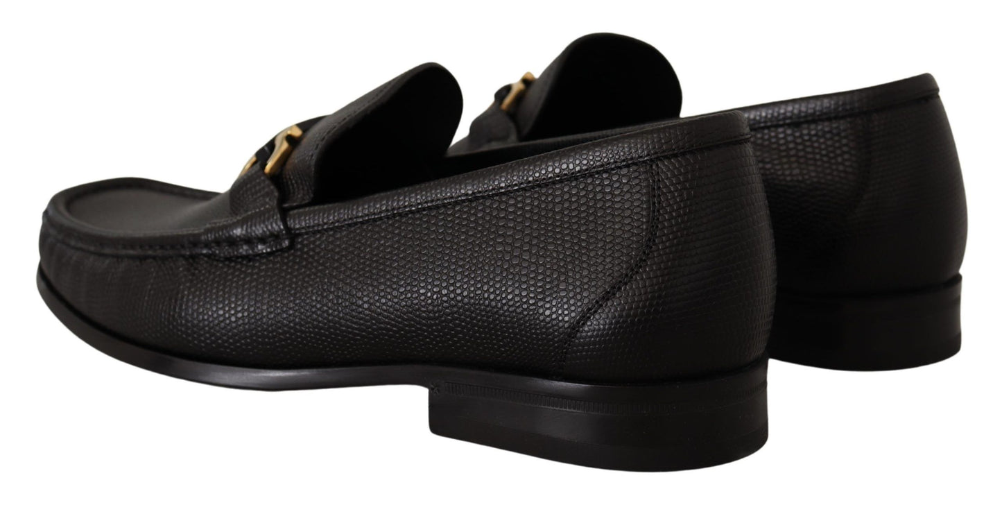 Елегантні чорні лофери з телячої шкіри Salvatore Ferragamo