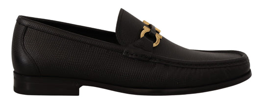 Елегантні чорні лофери з телячої шкіри Salvatore Ferragamo