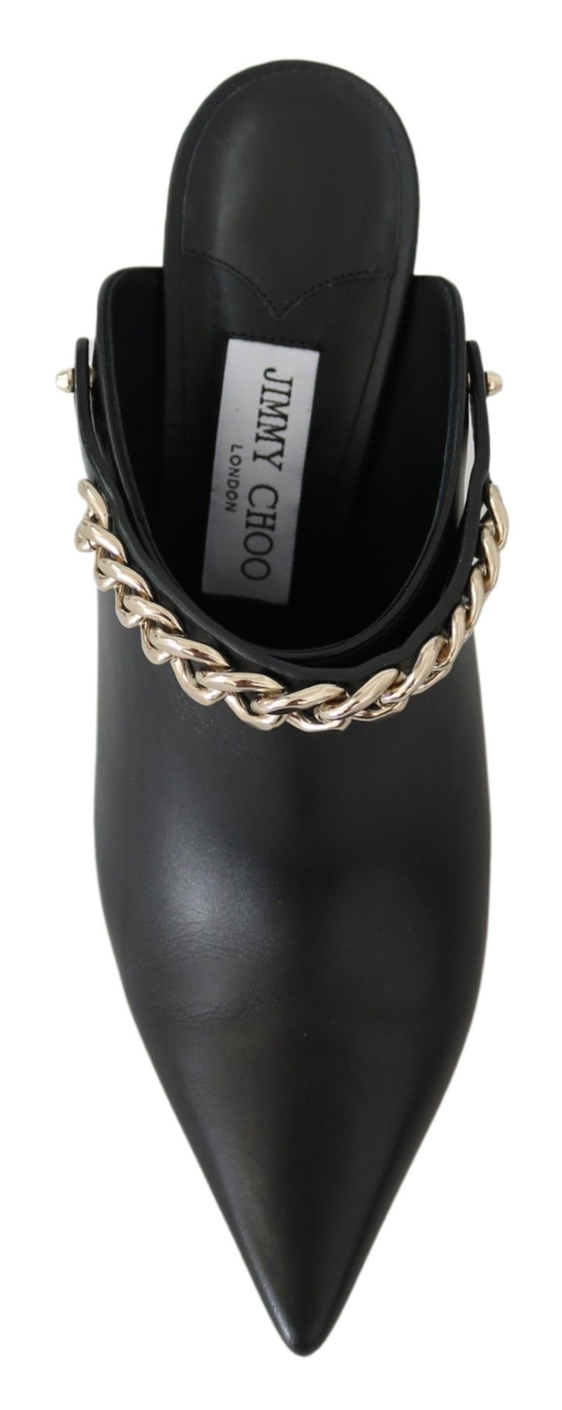 Елегантні чорно-золоті шкіряні човники Jimmy Choo