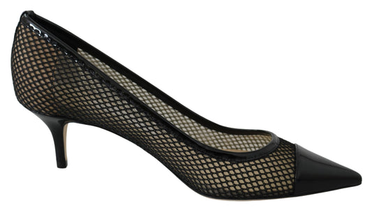 Шикарні туфлі Jimmy Choo із лакованою сіткою з гострими тонами