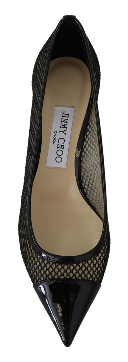 Шикарні туфлі Jimmy Choo із лакованою сіткою з гострими тонами