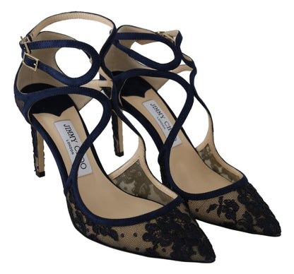 Jimmy Choo Темно-сині шкіряні туфлі Lancer Elegance Unleashed