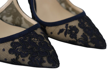 Jimmy Choo Темно-сині шкіряні туфлі Lancer Elegance Unleashed
