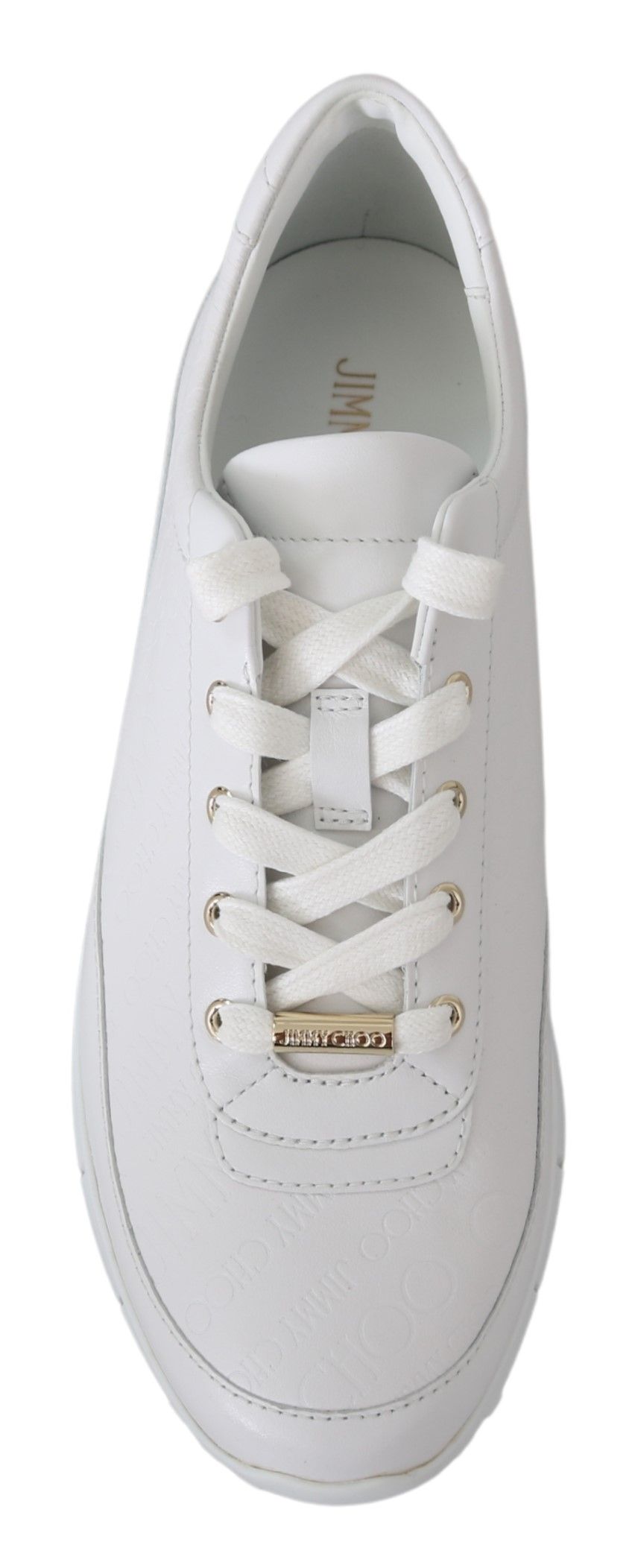 Елегантні білі шкіряні кросівки Jimmy Choo