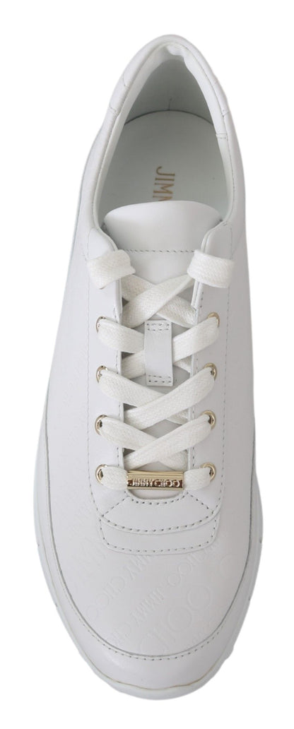 Елегантні білі шкіряні кросівки Jimmy Choo