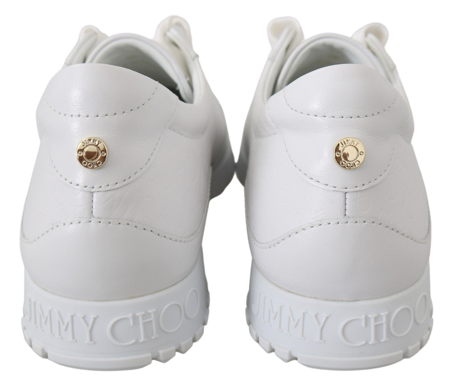 Елегантні білі шкіряні кросівки Jimmy Choo