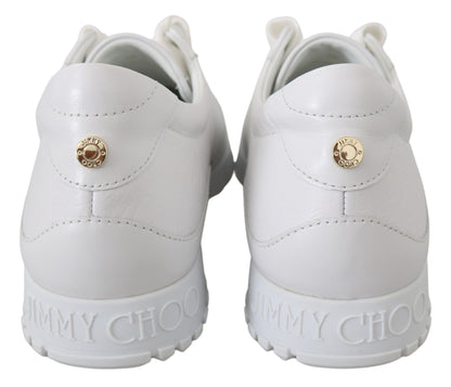 Елегантні білі шкіряні кросівки Jimmy Choo