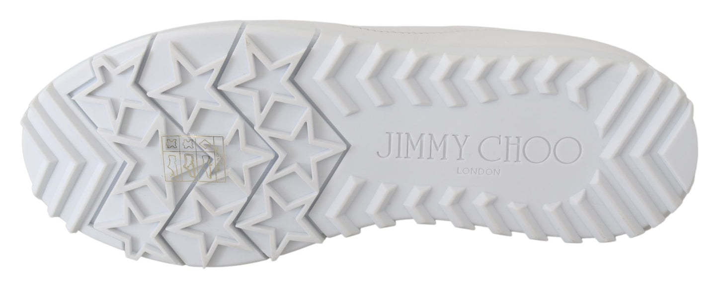 Елегантні білі шкіряні кросівки Jimmy Choo