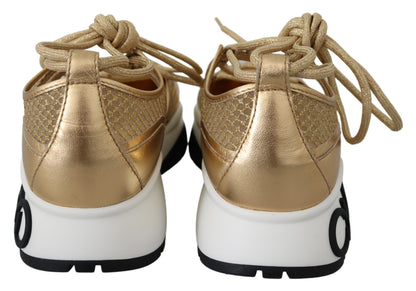 Шкіряні сітчасті кросівки Jimmy Choo Golden Glamour