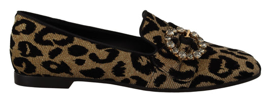 Елегантні лофери Dolce &amp; Gabbana з леопардовим кришталем і самоцвітами