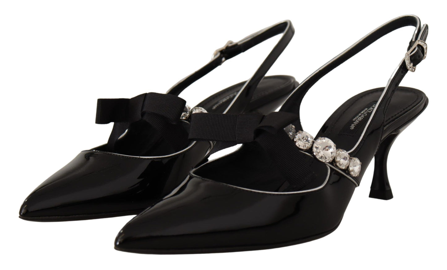 Елегантні туфлі-лодочки Dolce &amp; Gabbana з кришталевими підборами