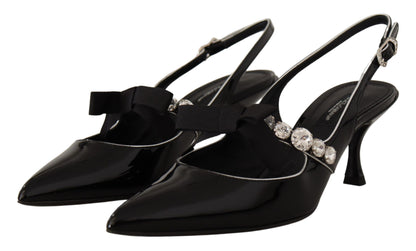 Елегантні туфлі-лодочки Dolce &amp; Gabbana з кришталевими підборами