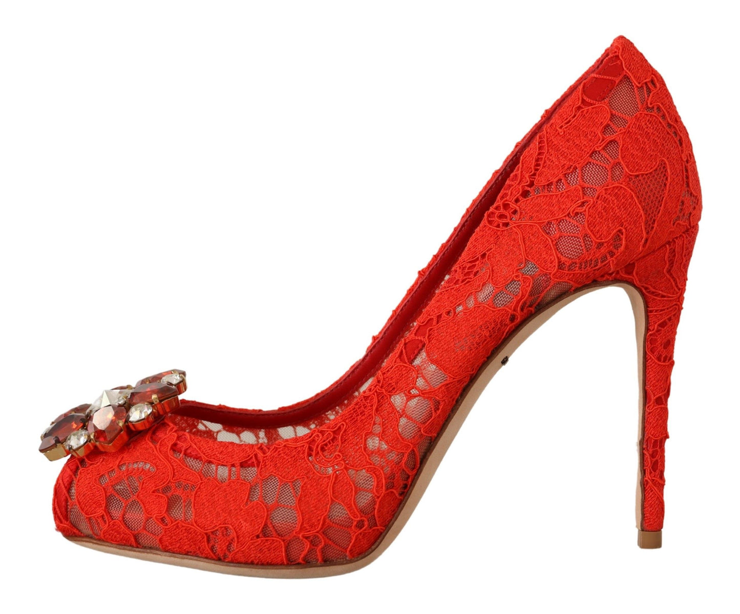 Туфлі на підборах Dolce &amp; Gabbana Red Crystal Taormina