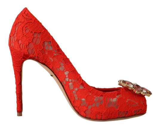 Туфлі на підборах Dolce &amp; Gabbana Red Crystal Taormina