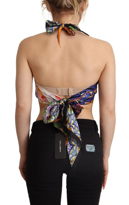 Укорочений топ Dolce &amp; Gabbana Sumptuous Silk Halter - Multicolor