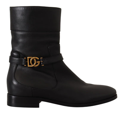 Елегантні шкіряні байкерські черевики Dolce &amp; Gabbana