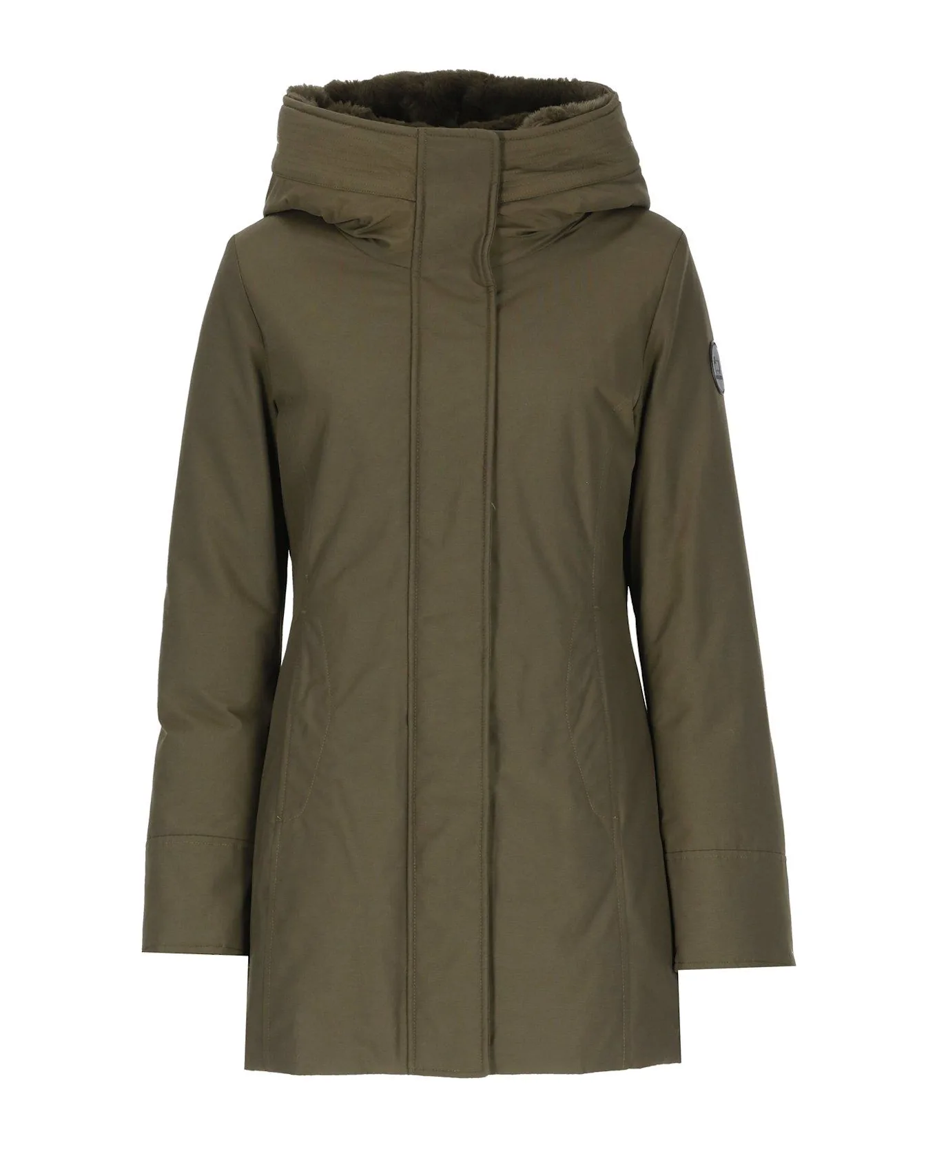 Emilio Romanelli Elegant Brown Polygon Jacket with Hood