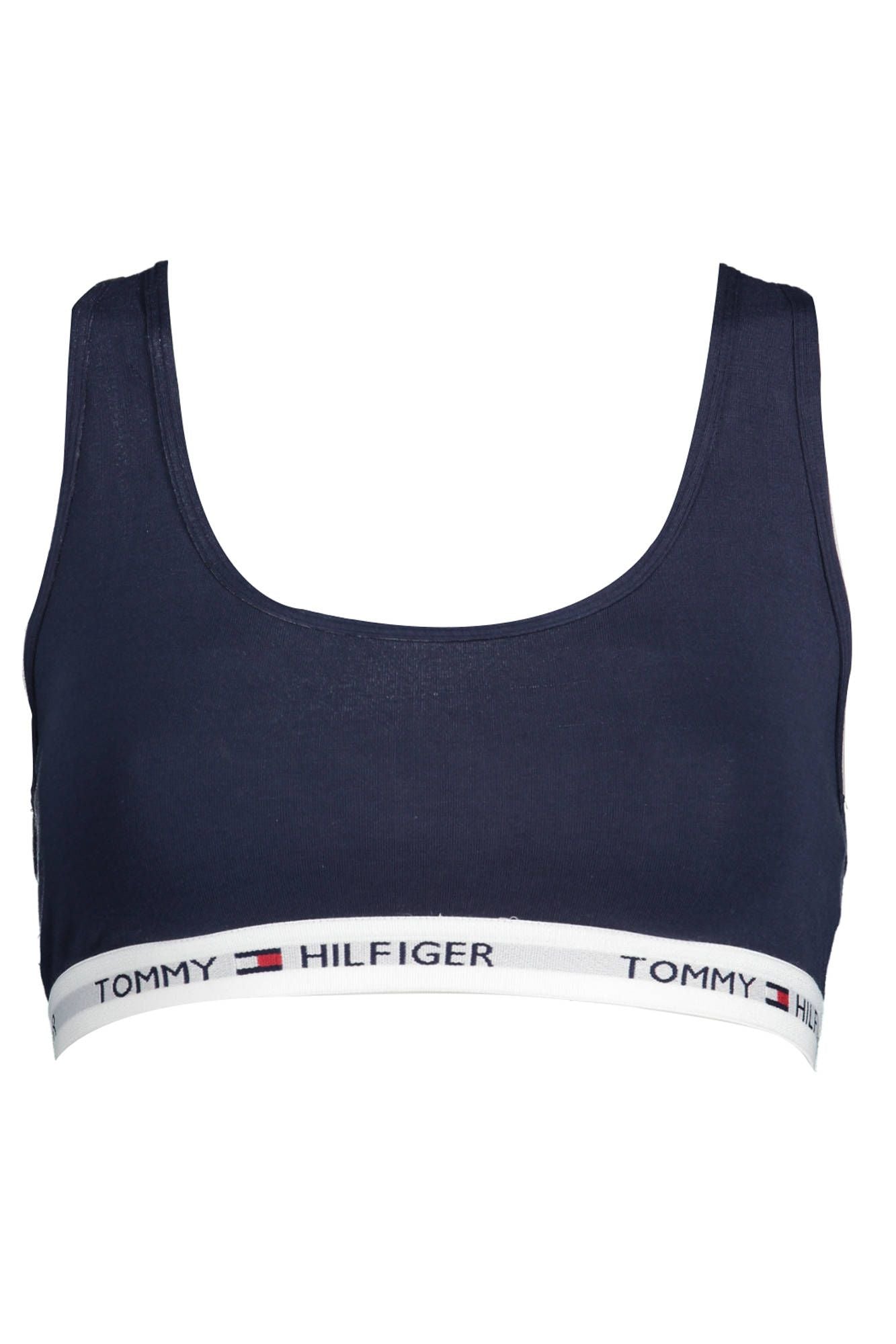 Блакитний бавовняний жіночий спортивний бюстгальтер Tommy Hilfiger