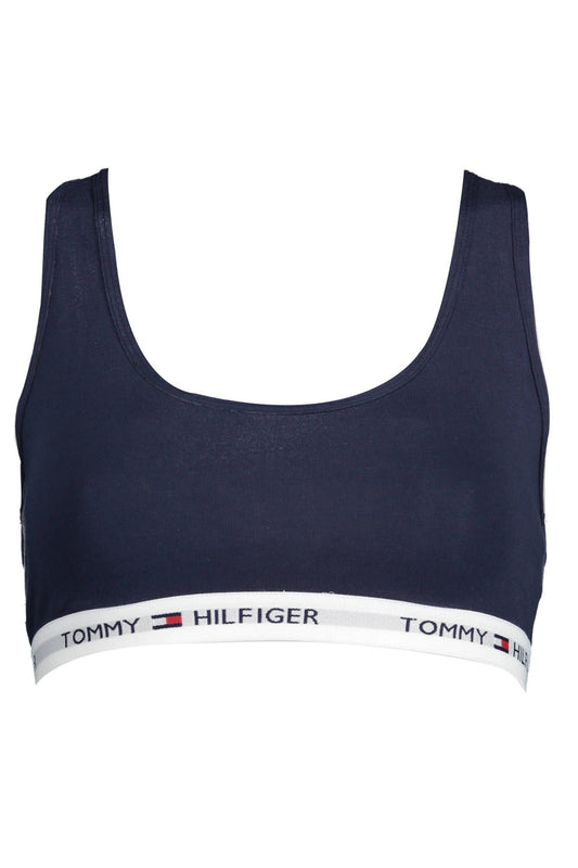 Блакитний бавовняний жіночий спортивний бюстгальтер Tommy Hilfiger