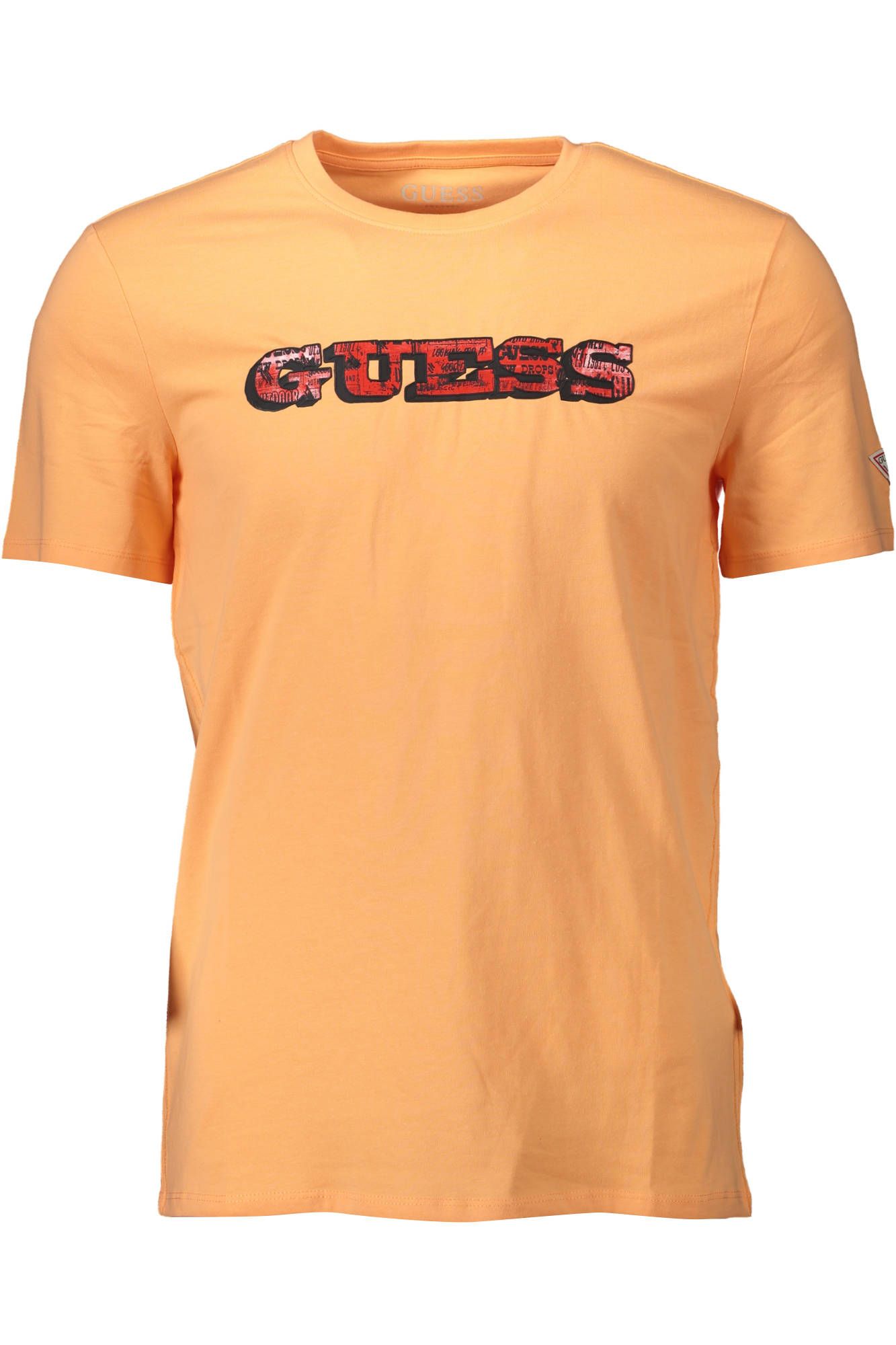 Помаранчева бавовняна чоловіча футболка Guess Jeans