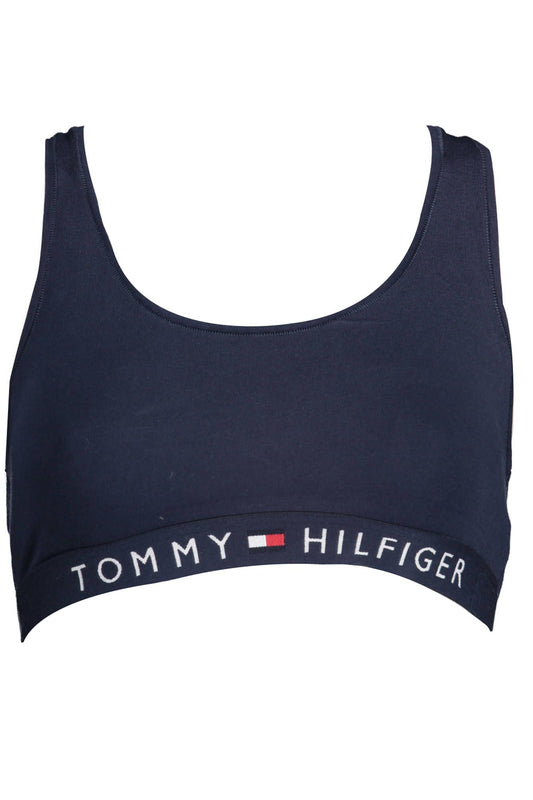 Блакитний бавовняний жіночий спортивний бюстгальтер Tommy Hilfiger