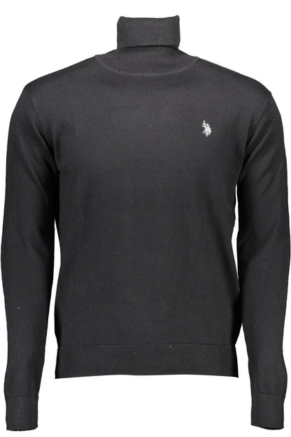 US POLO ASSN. Чорний бавовняний чоловічий светр