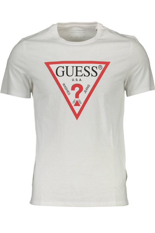 Біла бавовняна чоловіча футболка Guess Jeans