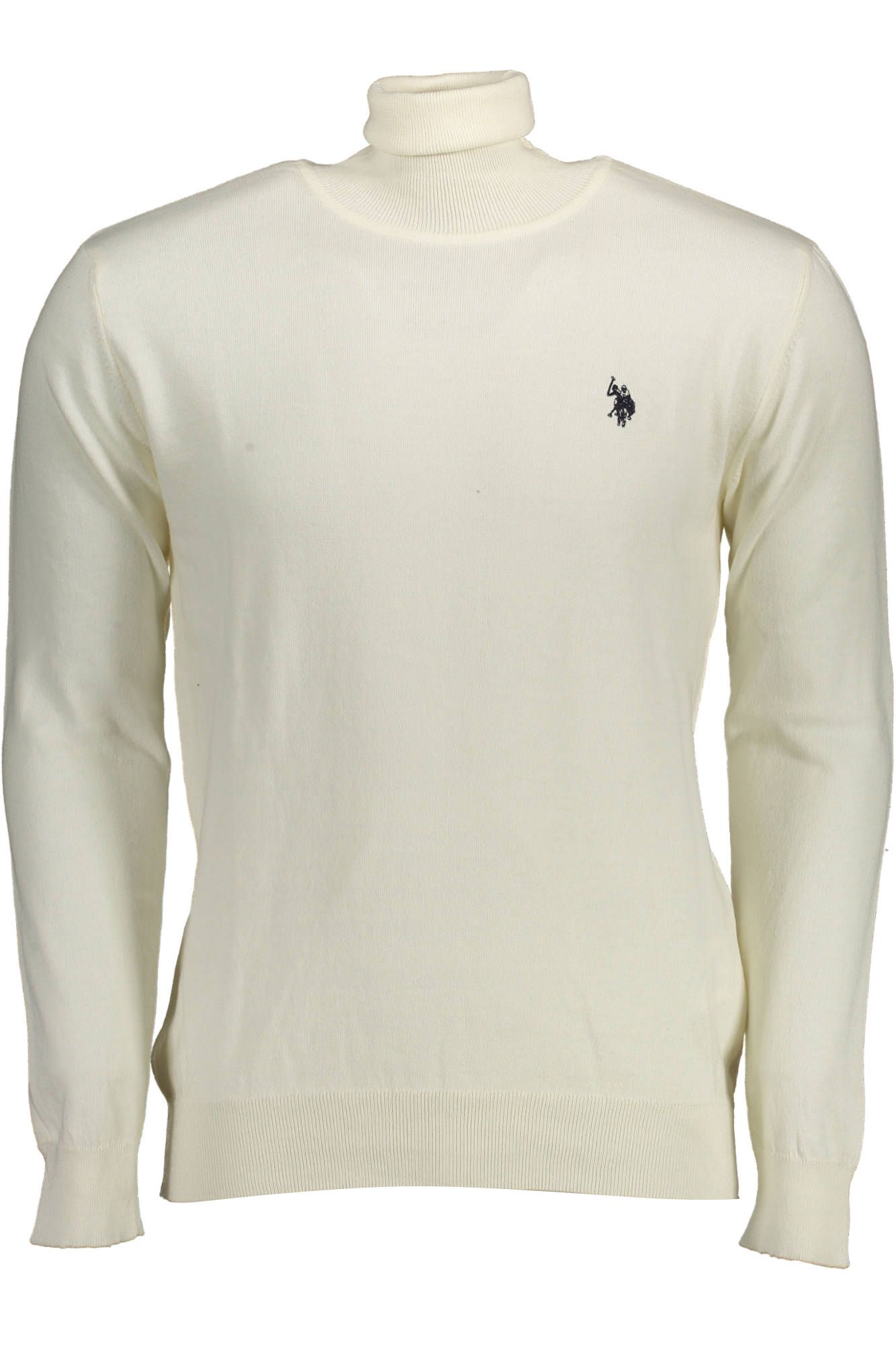 US POLO ASSN. Білий бавовняний чоловічий светр