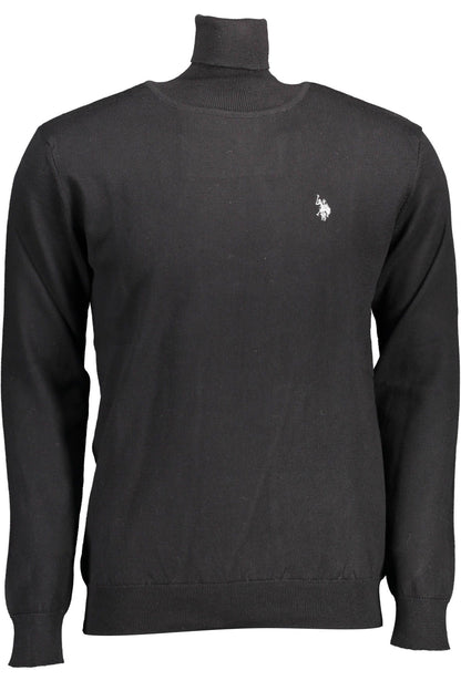 US POLO ASSN. Чорний бавовняний чоловічий светр
