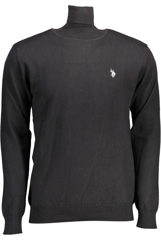 US POLO ASSN. Чорний бавовняний чоловічий светр
