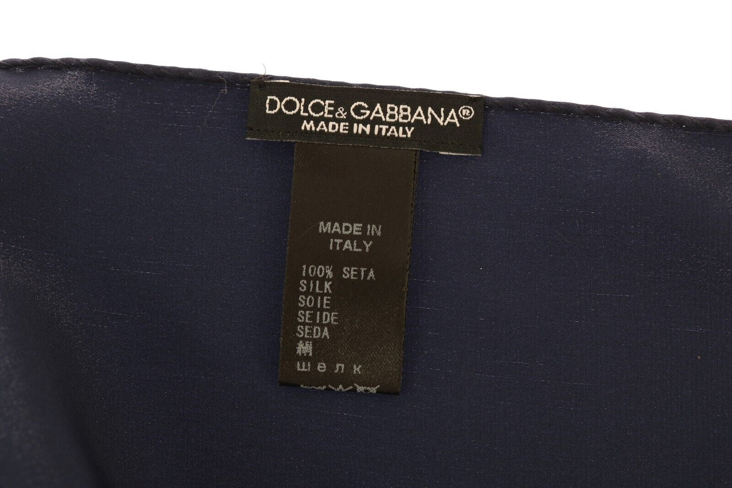 Елегантний шовковий карман Dolce &amp; Gabbana кольору Lustrous Blue