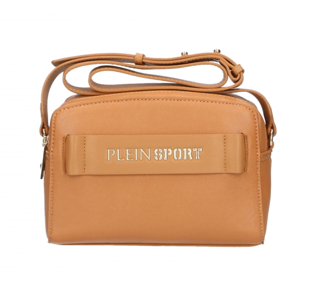 Plein Sport Chic через плече в тон верблюда з подвійною застібкою-блискавкою