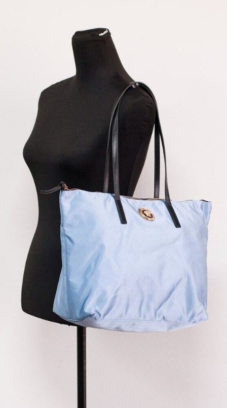 Шкіряна сумка Versace Portuna Medusa Medium Cornflower Blue