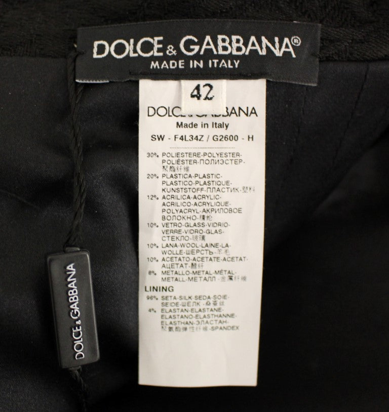 Чорна спідниця-шедевр Dolce &amp; Gabbana, прикрашена кришталем