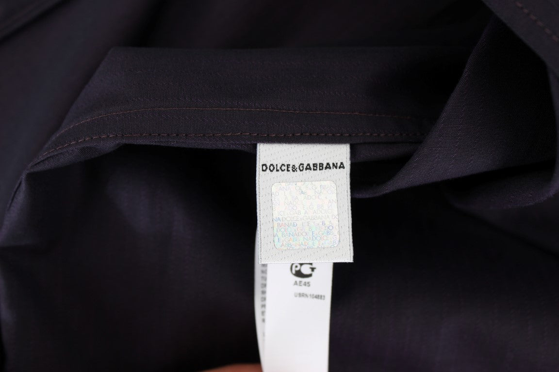 Елегантна бавовняна нічна сорочка в фіолетову смужку Dolce &amp; Gabbana