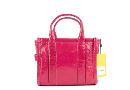 Сумочка Marc Jacobs The Shiny Crinkle Mini Tote Magenta Leather Crossbody Handbag