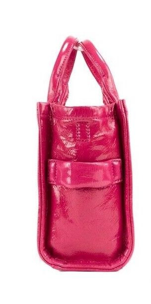 Сумочка Marc Jacobs The Shiny Crinkle Mini Tote Magenta Leather Crossbody Handbag