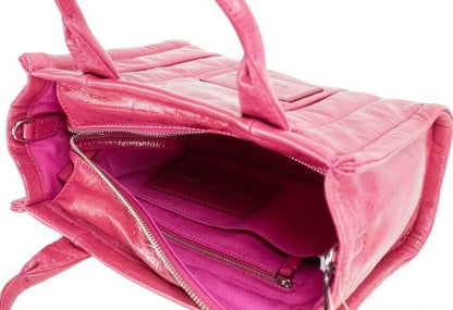 Сумочка Marc Jacobs The Shiny Crinkle Mini Tote Magenta Leather Crossbody Handbag