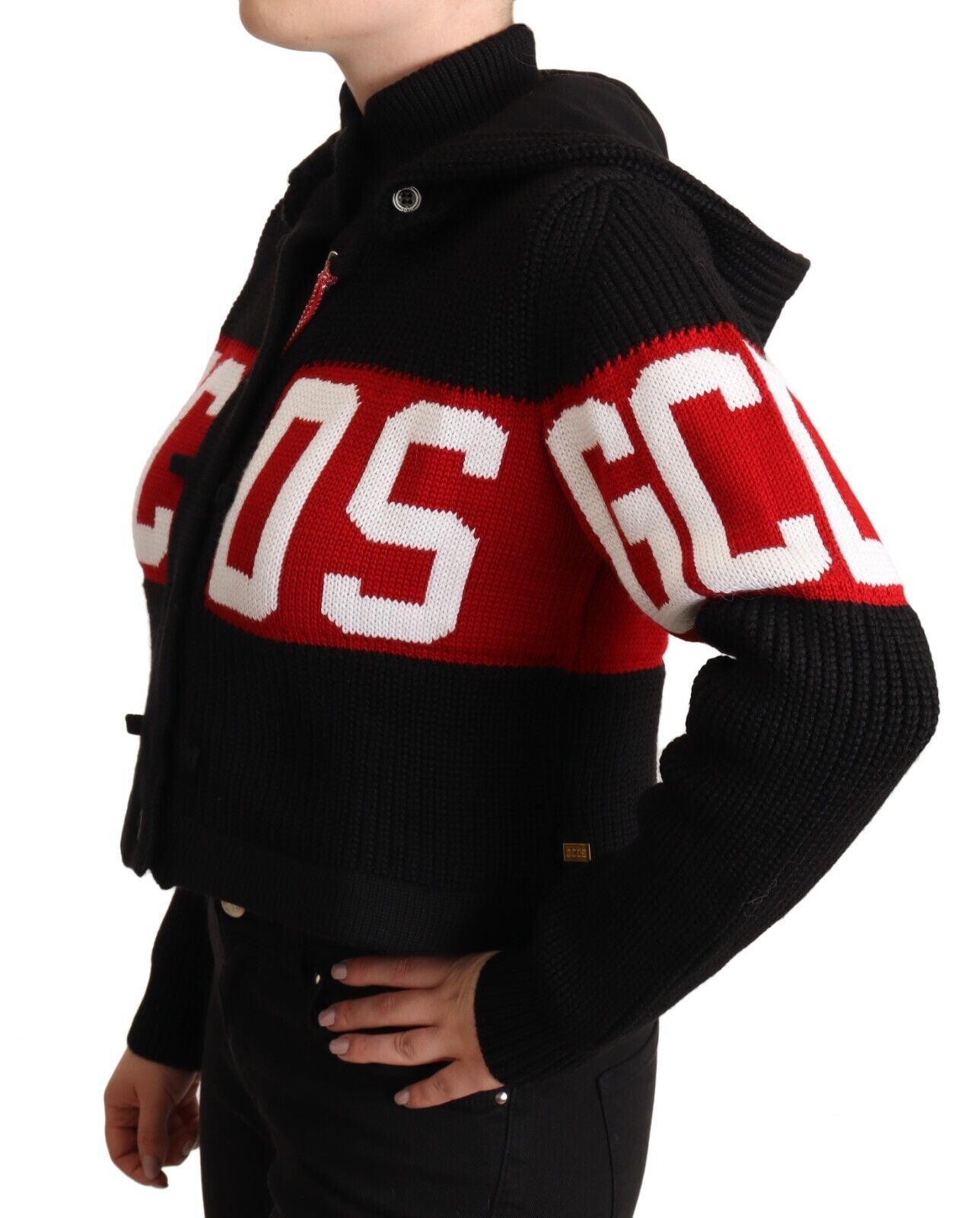 Розкішний чорний кашеміровий жакет GCDS Chic